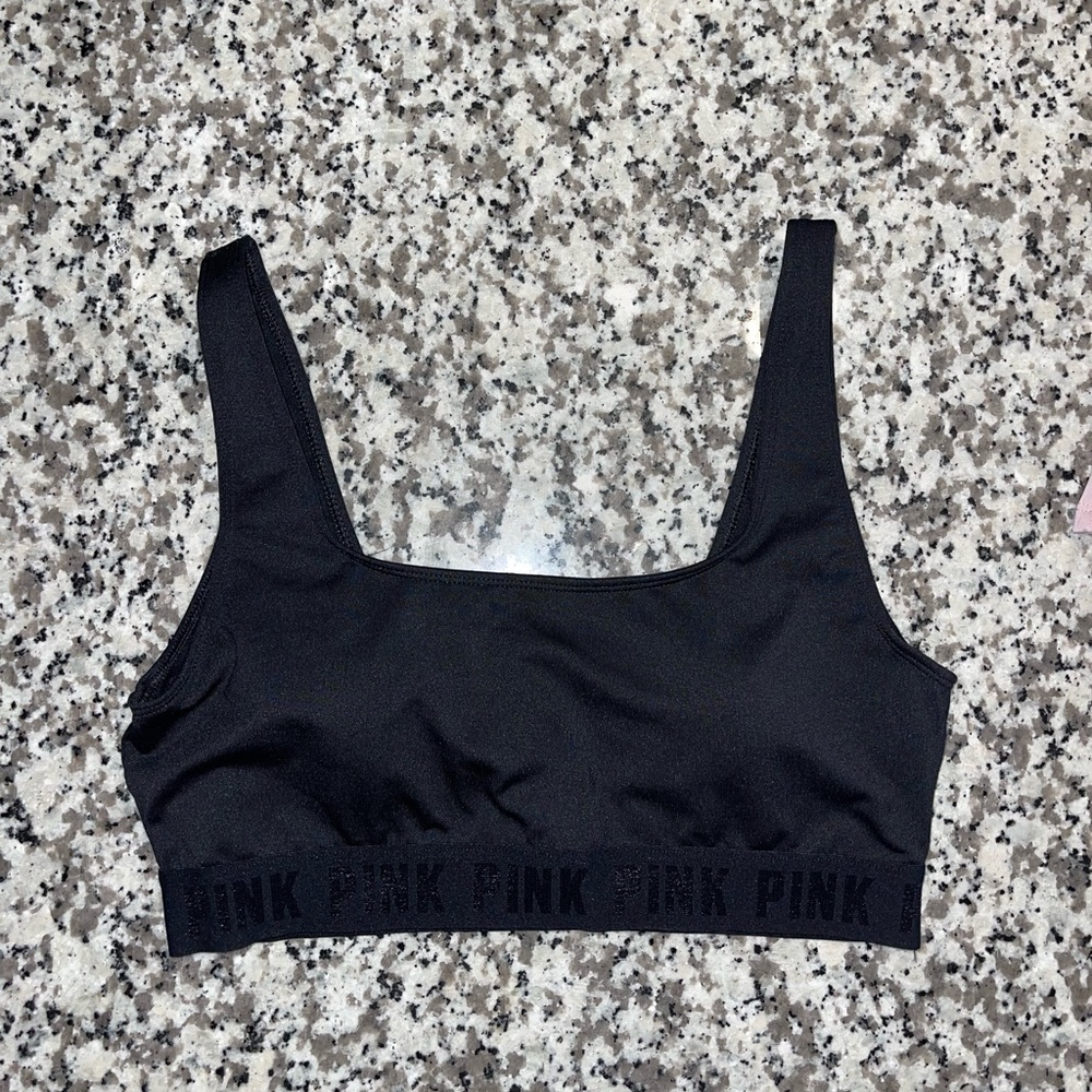 VS PINK Ultimate Sports Bra: black, never worn, size large